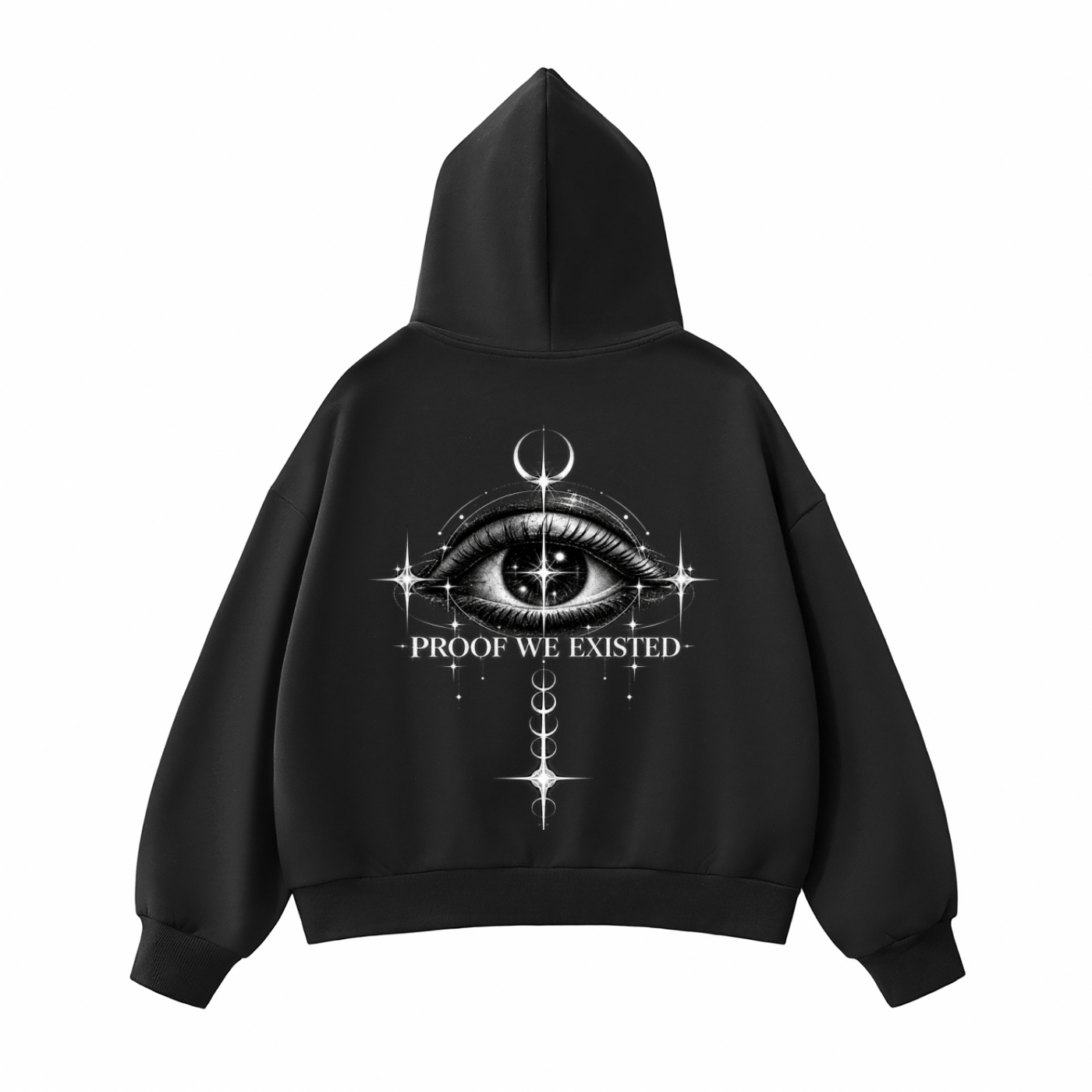KOR 003 black zip hoodie, back